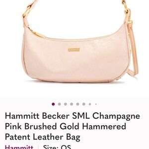 Hammitt Champagne Pink Shoulder Bag with Gold Accents